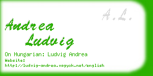andrea ludvig business card